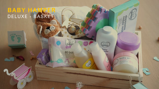 Baby Gift Basket, top view