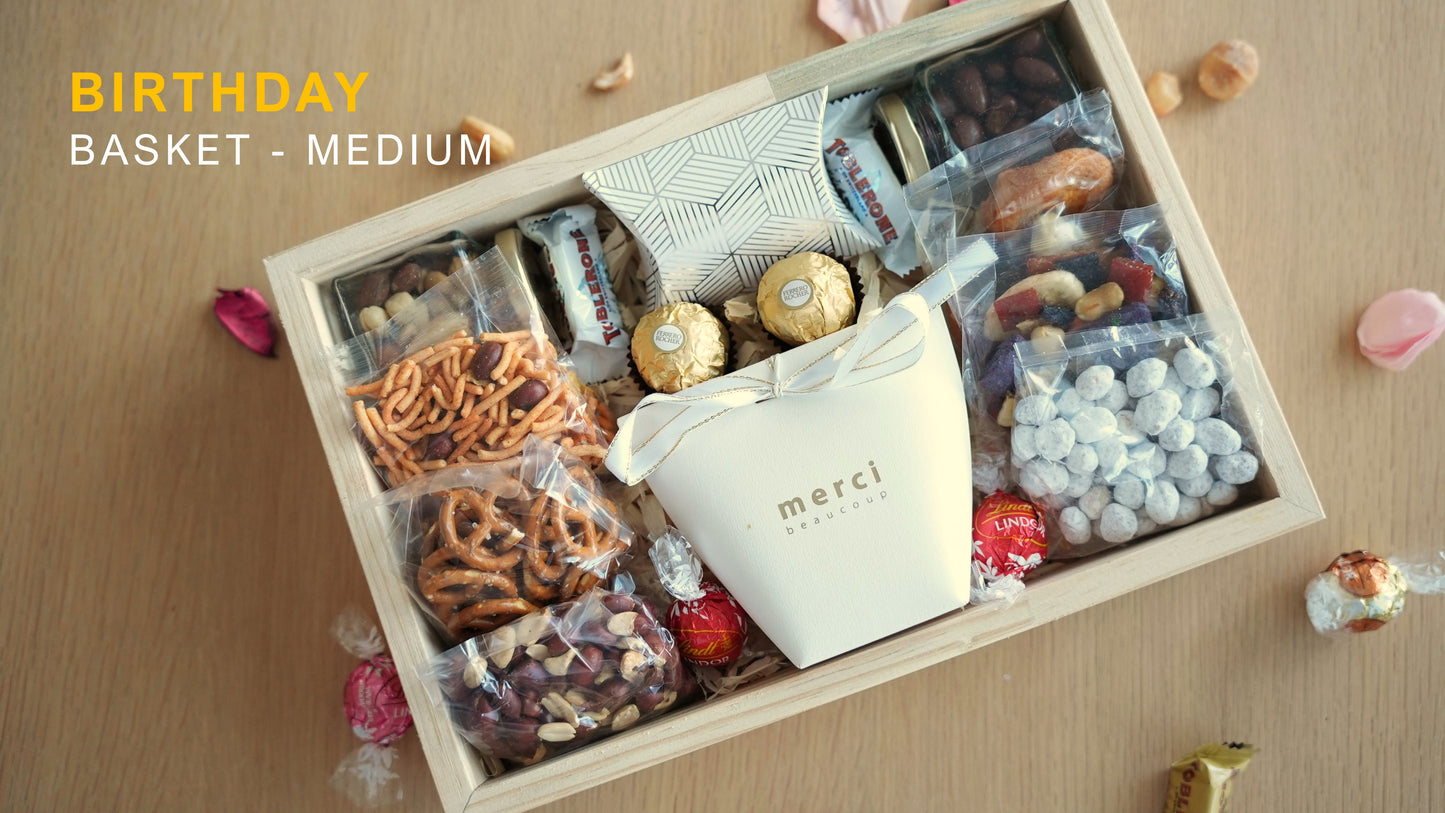 Birthday Basket, Medium, top view