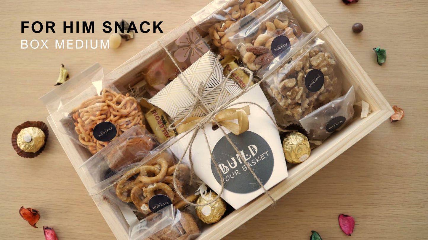 For Him Snack Box, top view