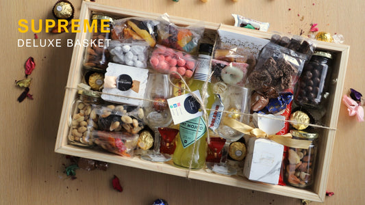 Supreme Deluxe Gift Basket, top view