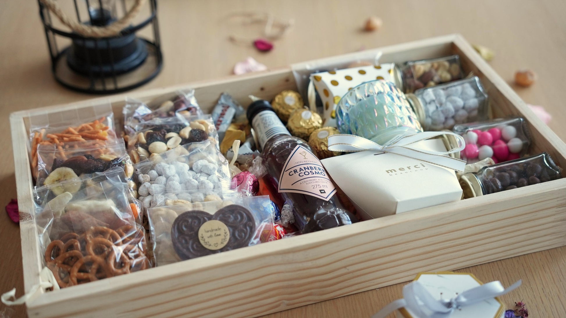 Supreme Deluxe Birthday Gift Basket, side view